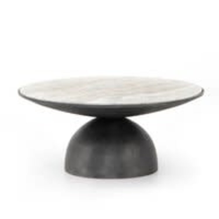 Four Hands Corbett Coffee Table Large-  Creamy Taupe Marble