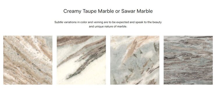 Four Hands Corbett Coffee Table Large-  Creamy Taupe Marble