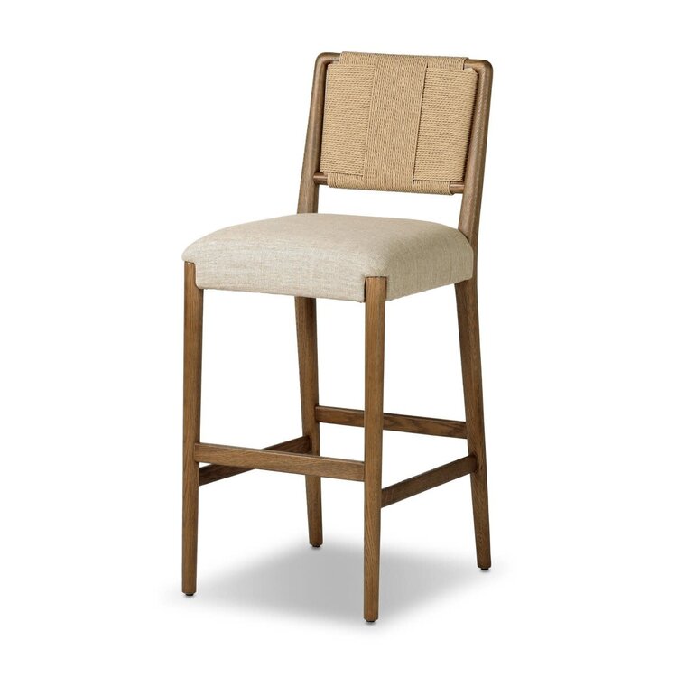 Four Hands Rothler Bar Stool- Alcala Wheat