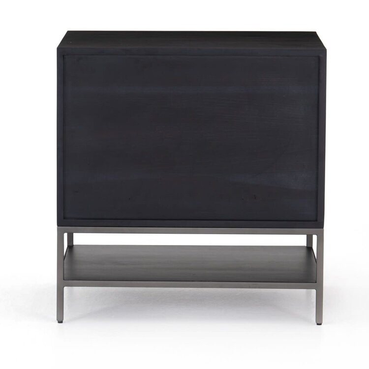 Four Hands Trey Modular Filing Cabinet- Black Wash Poplar