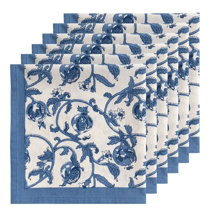 Granada Cornflower Blue Napkins- set of 6