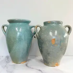 Vintage Inspired Amphora Ceramic Vase- Large