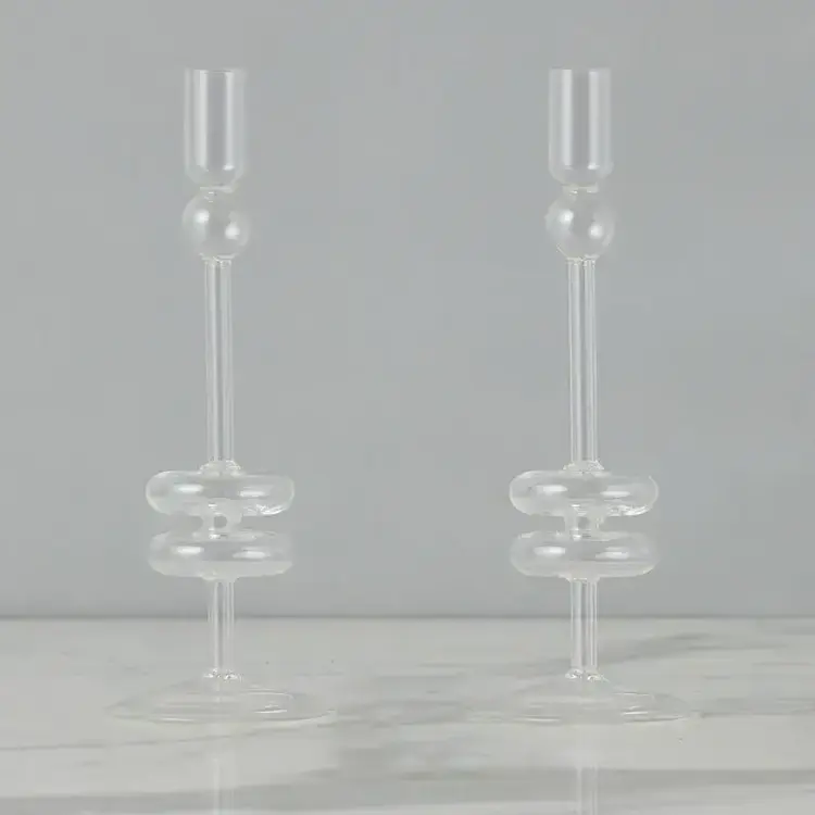 Clear Glass Candlestick