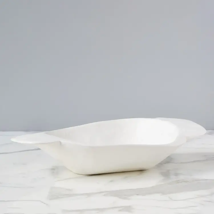 Hand-Carved White Pine Wood Serving Dough Bowl