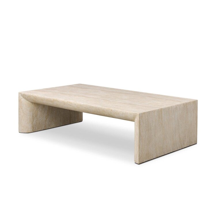 Four Hands Brad Coffee Table- Faux Travertine
