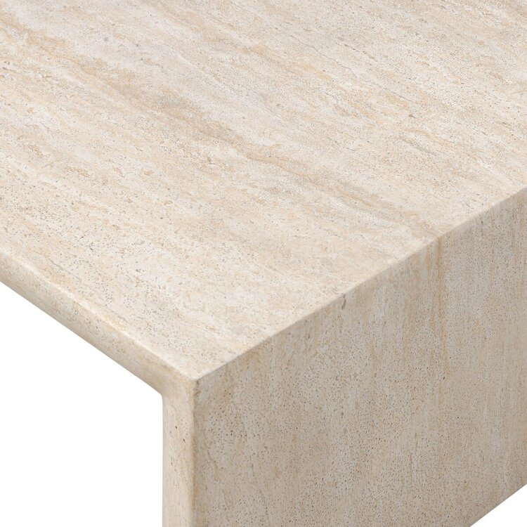 Four Hands Brad Coffee Table- Faux Travertine