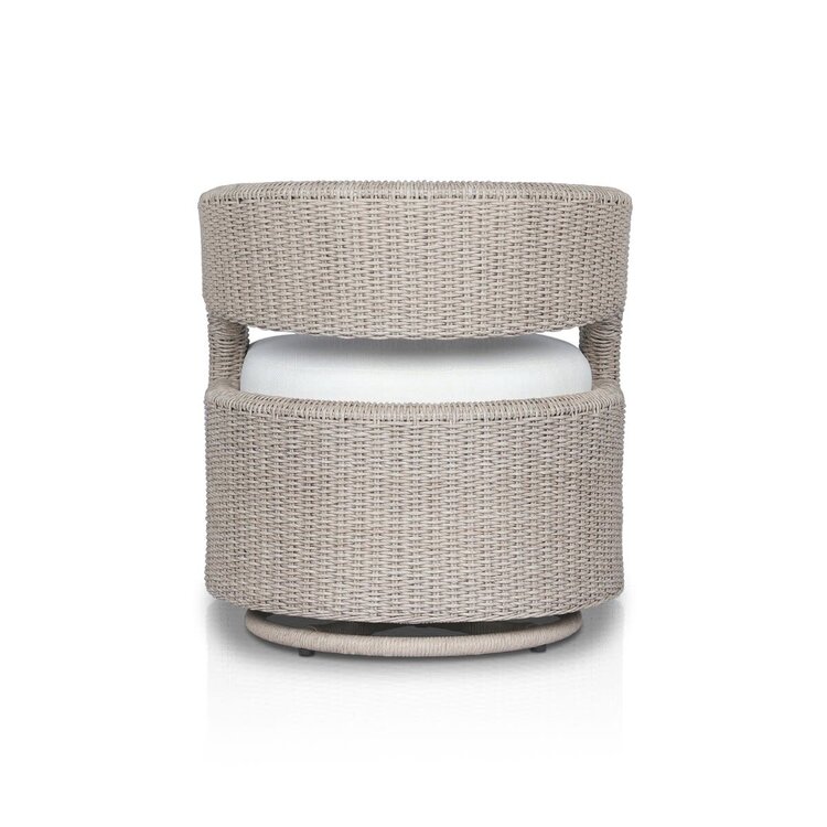 Four Hands Hawkins Outdoor Swivel Chair- Faye Cream