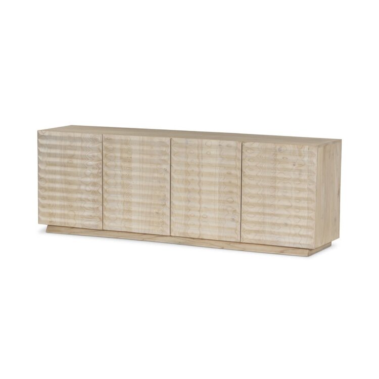 Four Hands Tussac Media Console- Natural White Neem