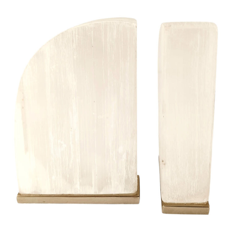 6" Monnar Selenite Bookends