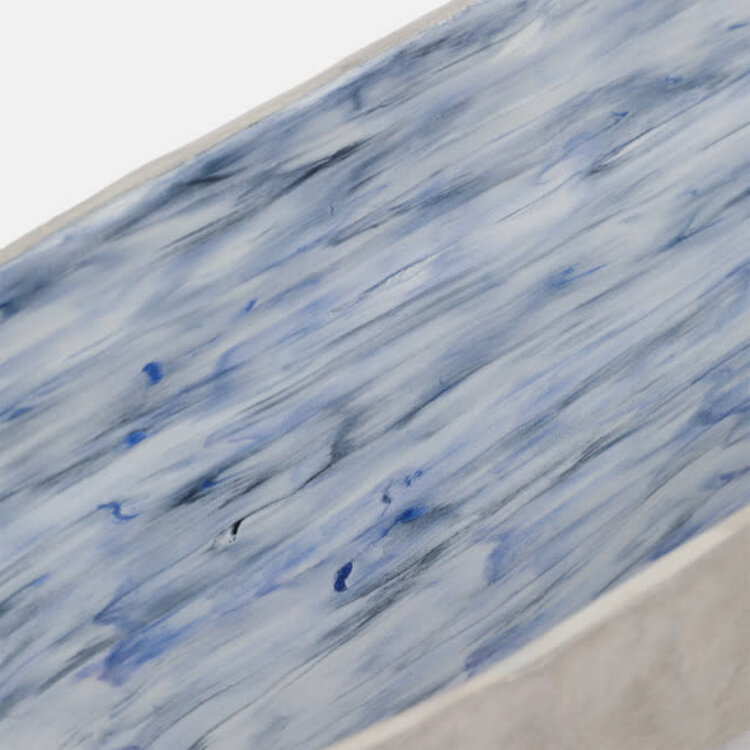 Oval Metal Bowl w/ Enamel-