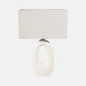 Open Cut-Out Oval Table Lamp