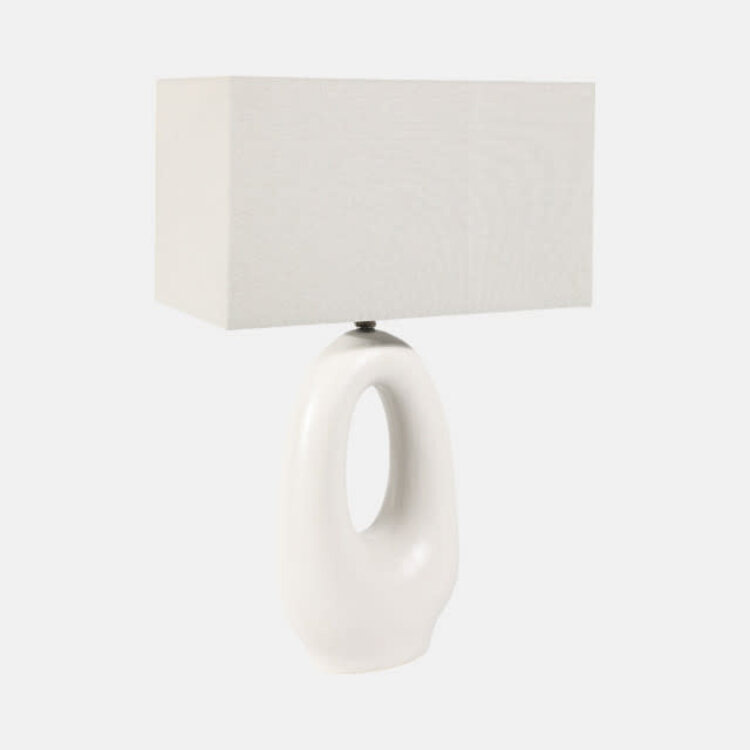 Open Cut-Out Oval Table Lamp