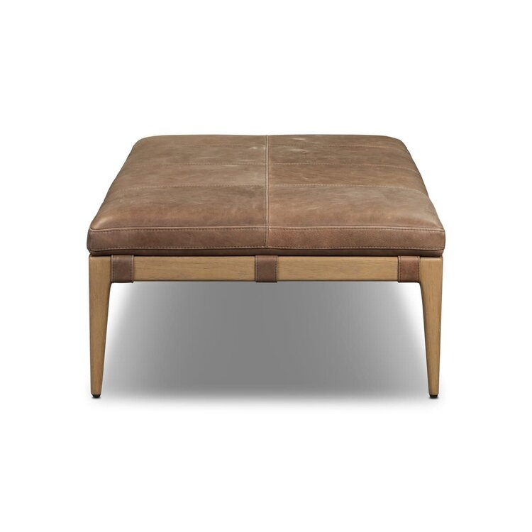 Four Hands Ulrick Ottoman- Palermo Cigar