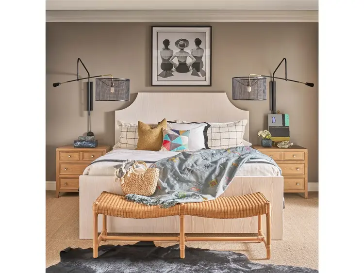 Rodanthe Bed, King White Sand