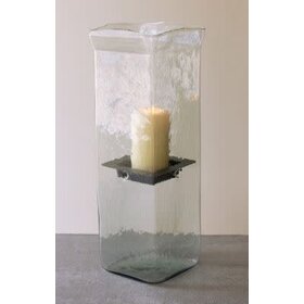 Square Candle Hurricane- Large