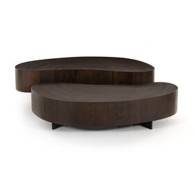 Four Hands Avett Coffee Table Set - Smoked Guanacaste Oyster