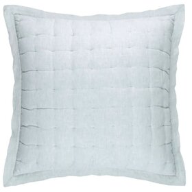 Lush Linen Puff Sham, Sky Euro