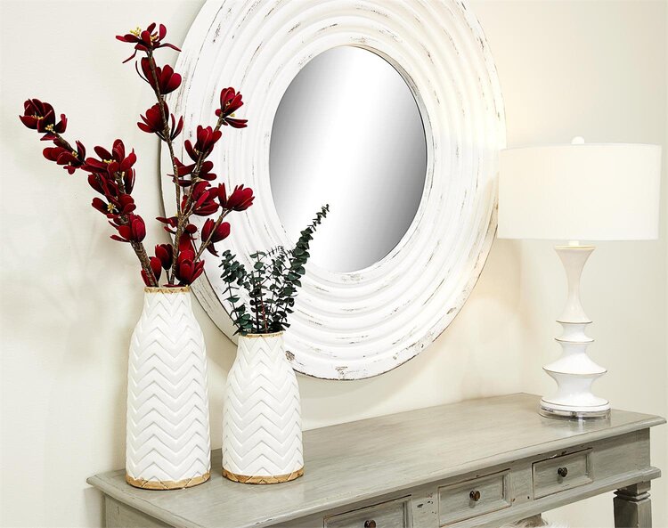 12" White Porcelain Vase