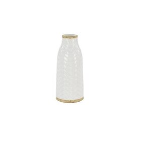 16" White Porcelain Ceramic Vase