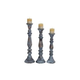 Brown Mango Wood Candle Holder