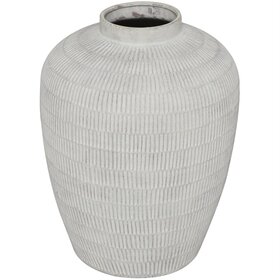 Ceramic Textured Cream Vase