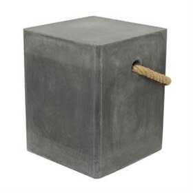Charcoal Accent Table w/ Rope