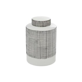 Cosmoliving White Ceramic Modern Jar