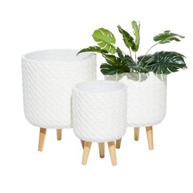 Cosmoloiving White Contemporary Planter
