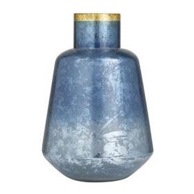 Glam Blue Glass Vase