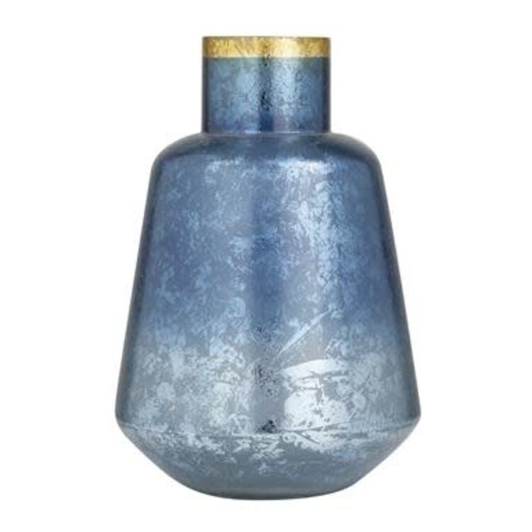 Glam Blue Glass Vase