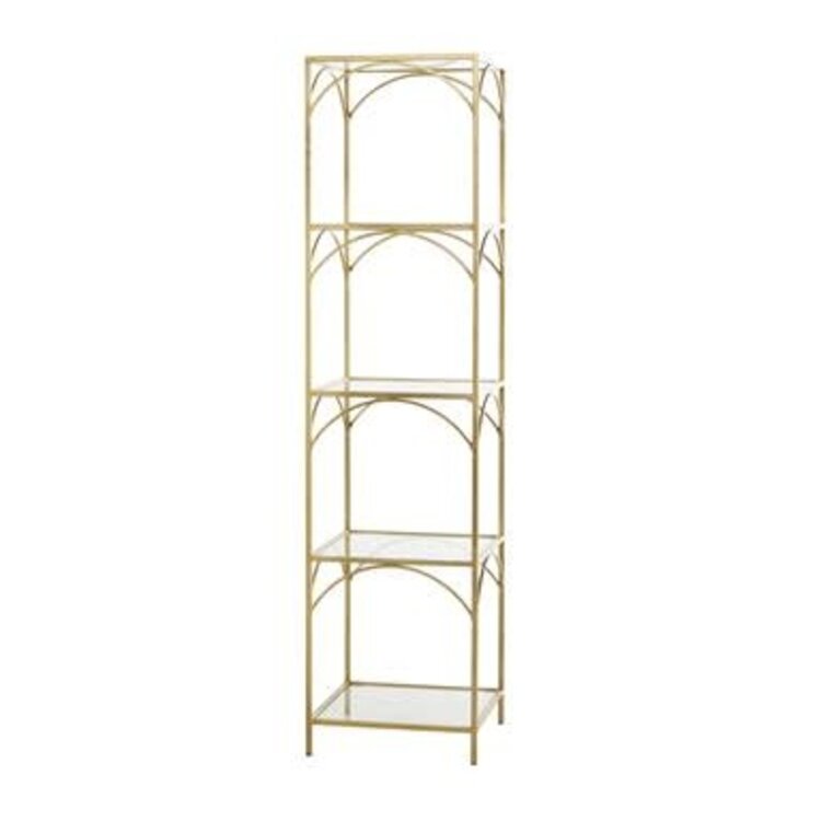Gold Metal Shelving Unit