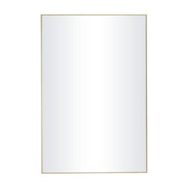 Gold Wood Contemporary Wall Mirror, 24" x 36"