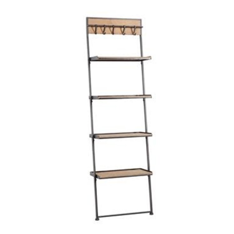 Metal and Wood Wall Shelf