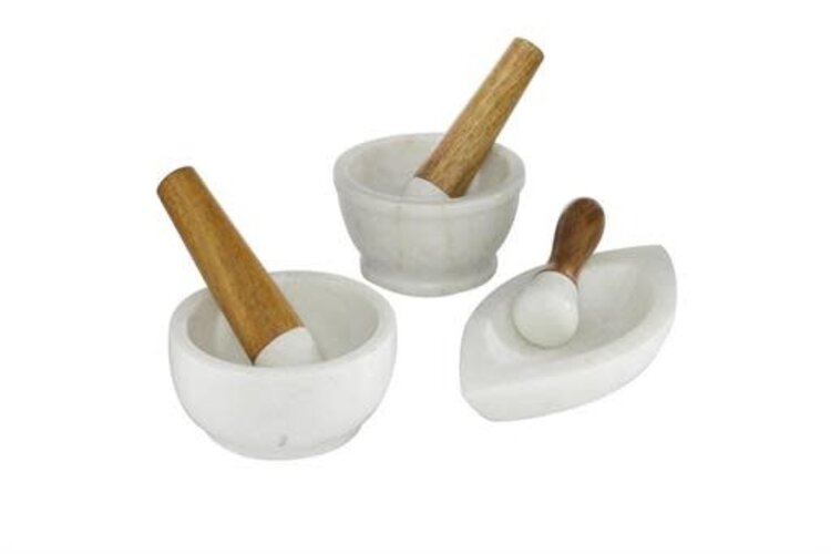 White Marble Mortar And Pestle