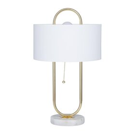 White Metal Paper Clip Accent Lamp