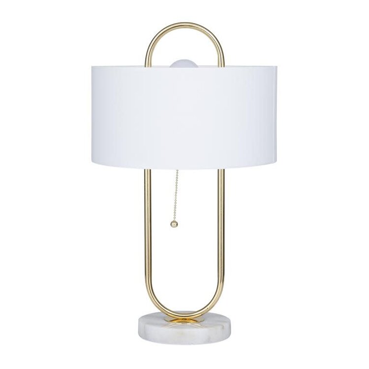 White Metal Paper Clip Accent Lamp