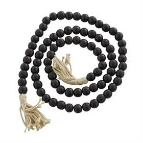 Wood Bead Garland Dark Black