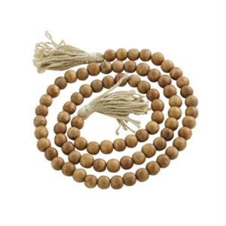 Wood Bead Garland Dark Brown