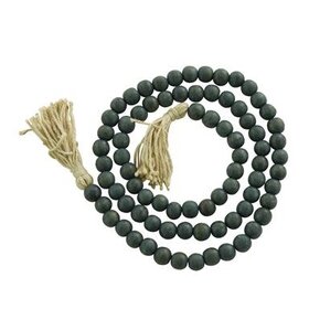 Wood Bead Garland Green