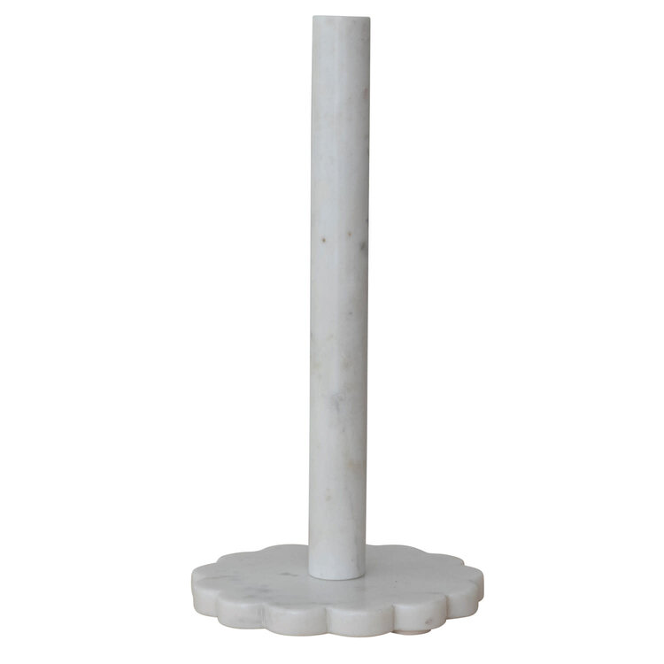 Marble Scalloped Paper Towel Holder