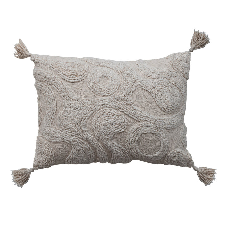 Cotton Tufted Lumbar Pillow