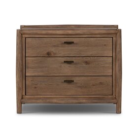 Four Hands Glenview Nightstand- Weathered Oak Veneer