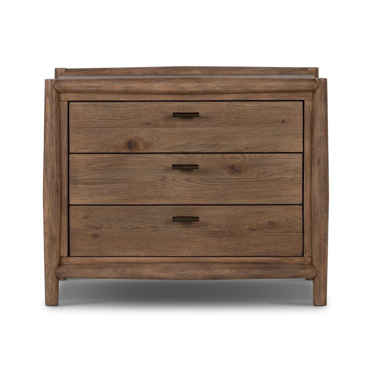 Four Hands Glenview Nightstand- Weathered Oak Veneer