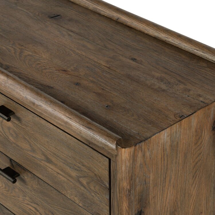 Four Hands Glenview 6 Drawer Dresser- Weathered Oak Veneer