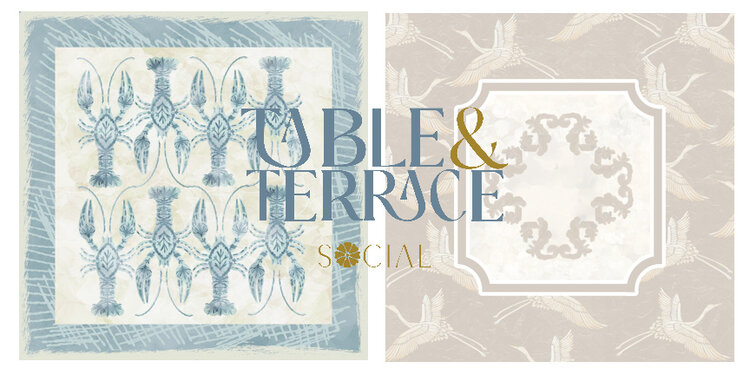 Table & Terrace Social Blue Marsh Mahjong Mat