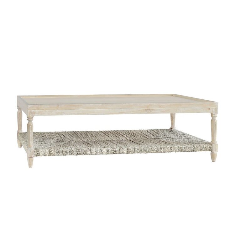 Beyond Borders Philipe Large Coffee Table- Weathered White
