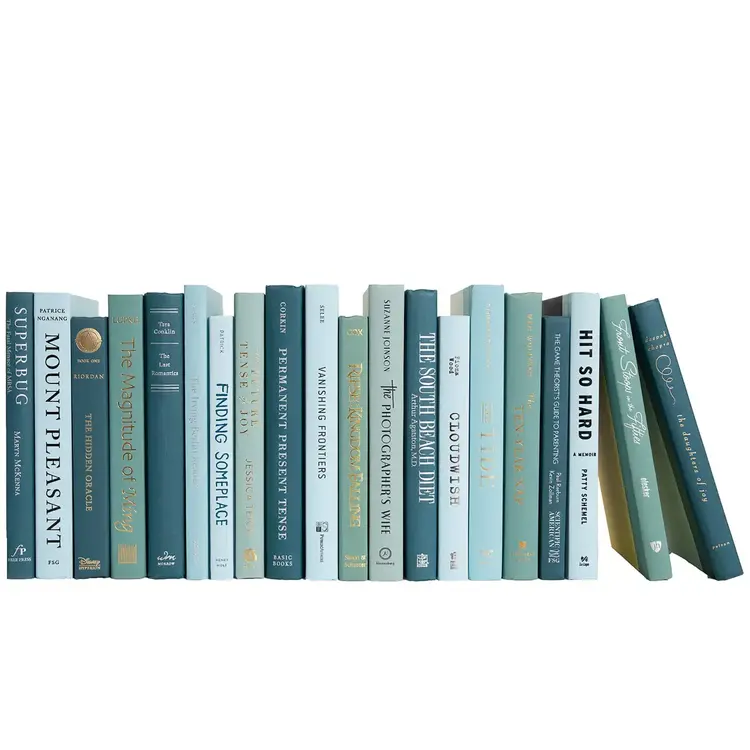Booth & Williams Decorative Blue Books By the Foot - Gulf Coast (priced per piece)