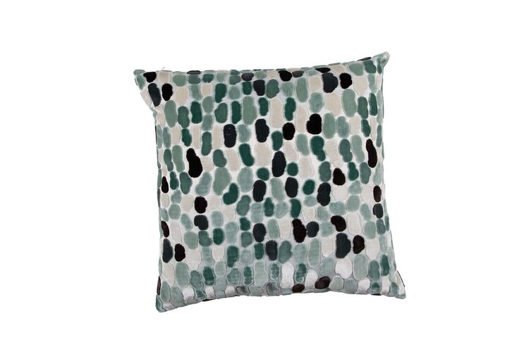 River Rock Moss Feather Pillow, 22" x 22"