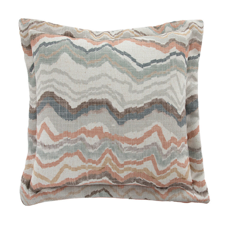 Sand Castle Clay Feather Pillow, 22" x 22"