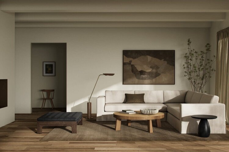 Four Hands Tovana 3 Piece Sectional- Crypton Nomad Snow
